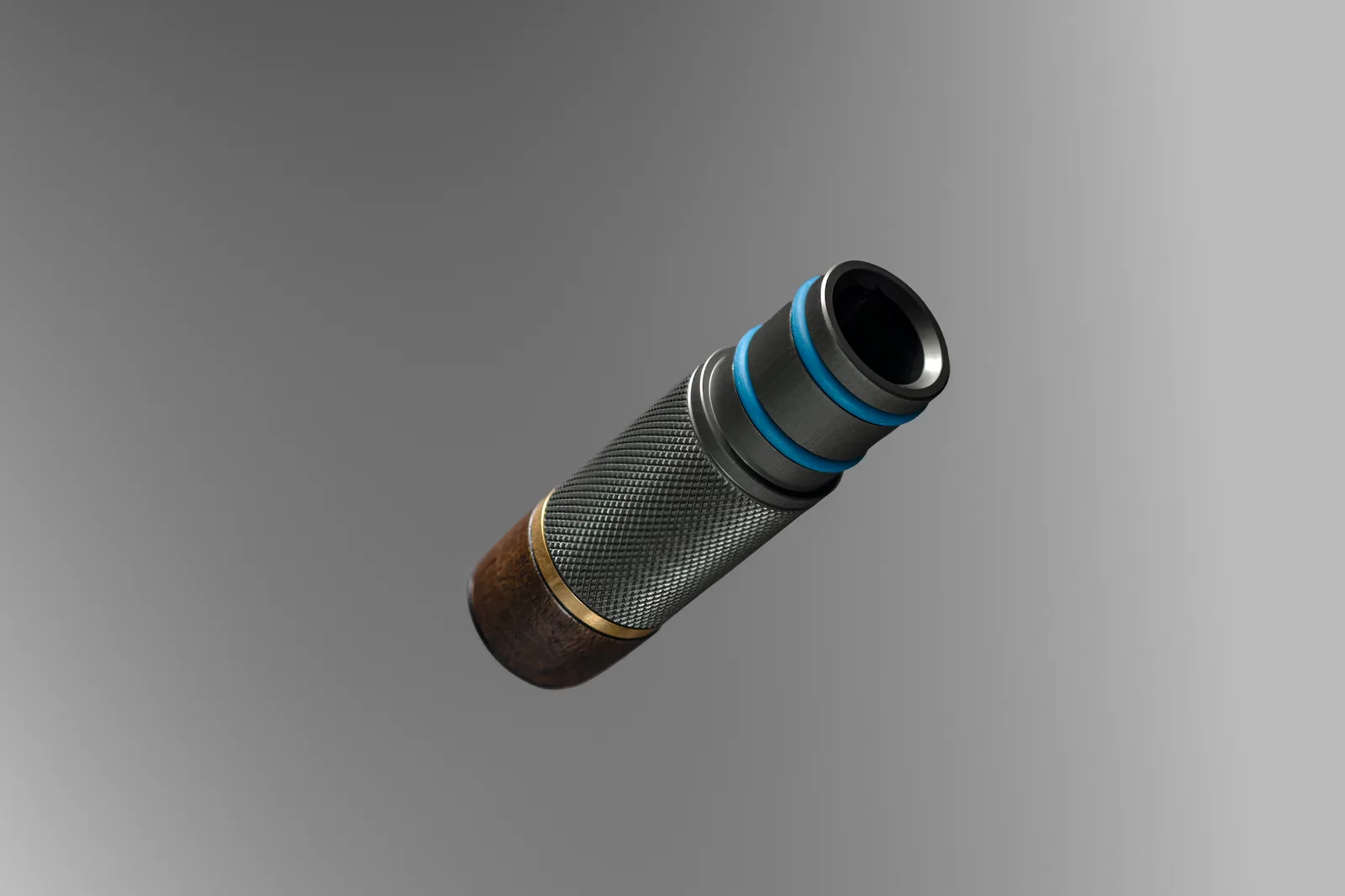 Instrument part floating on a grey gradient background