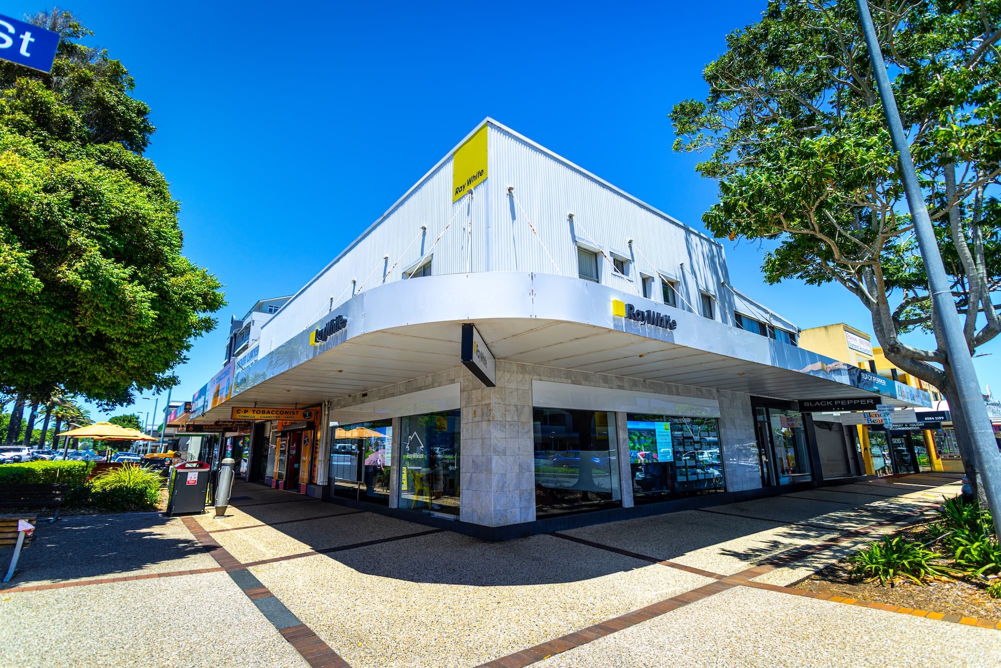 Ray White office on a corner in the Port Macquarie CBD